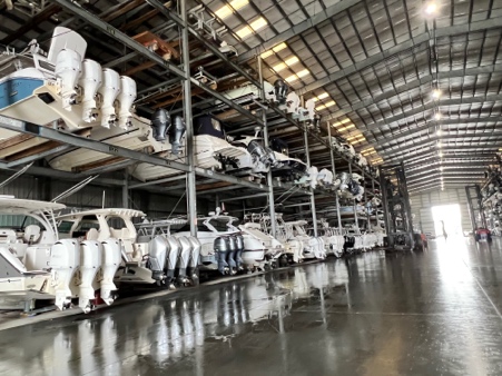 Marina dry stack storage rack with CarbonBunks